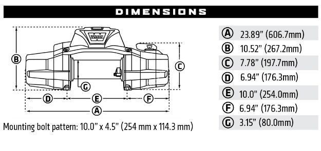 WARN лебедка ZEON XP 10-S 12V (4536 кг) 110100 110100 фото