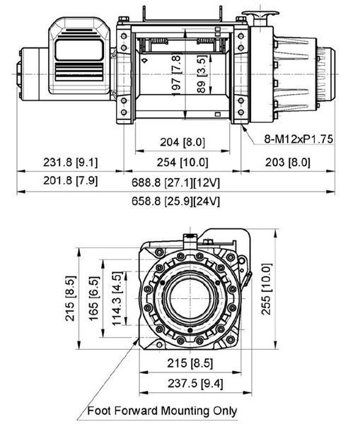 Лебідка COMEUP Walrus 24V 8165 кг 281810 COMEUP281810 фото