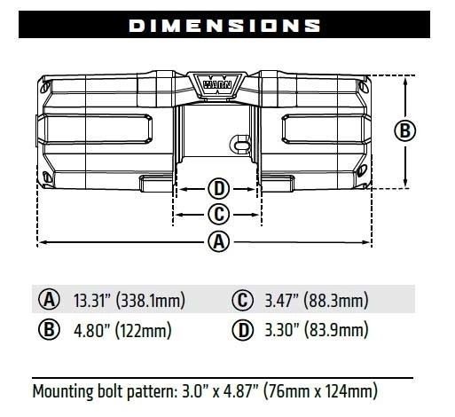 Лебідка електрична WARN AXON 45-s ATV Winch 4500-s 12V 101140 101140 фото