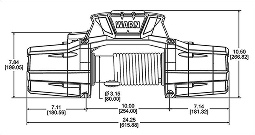 WARN лебідка ZEON 10К-S Platinum 12V з синтетичним тросом (4536 кг) 92815 фото