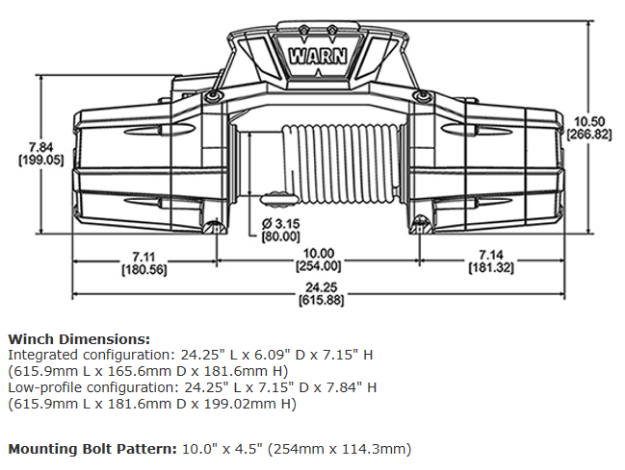 WARN лебёдка ZEON 12K-S 12V с синтетическим тросом (5443 кг) 95950 95950 фото