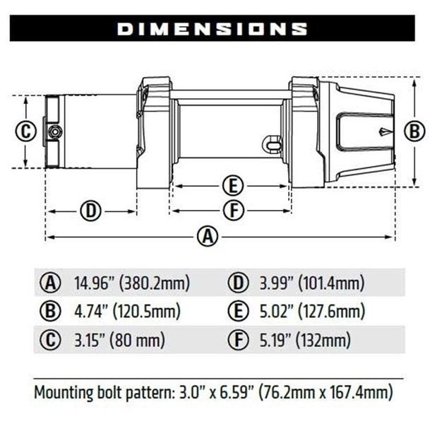 Лебедка WARN VRX 45-s ATV с синтетическим тросом 12V 4500 LBS (2041 кг) 101040 101040 фото