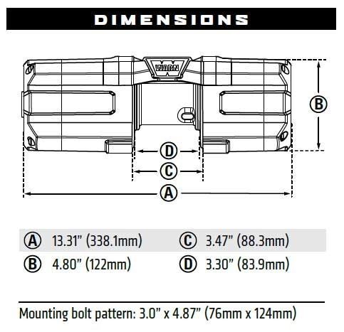 Лебідка WARN AXON 45RC ATV 12V 101240 101240 фото
